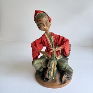 Vintage Christmas Musical Troubadour Pixie‎ Elf by Arnart Fifth Avenue 12"